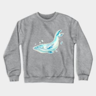 Sophie - Watercolor Whale Crewneck Sweatshirt